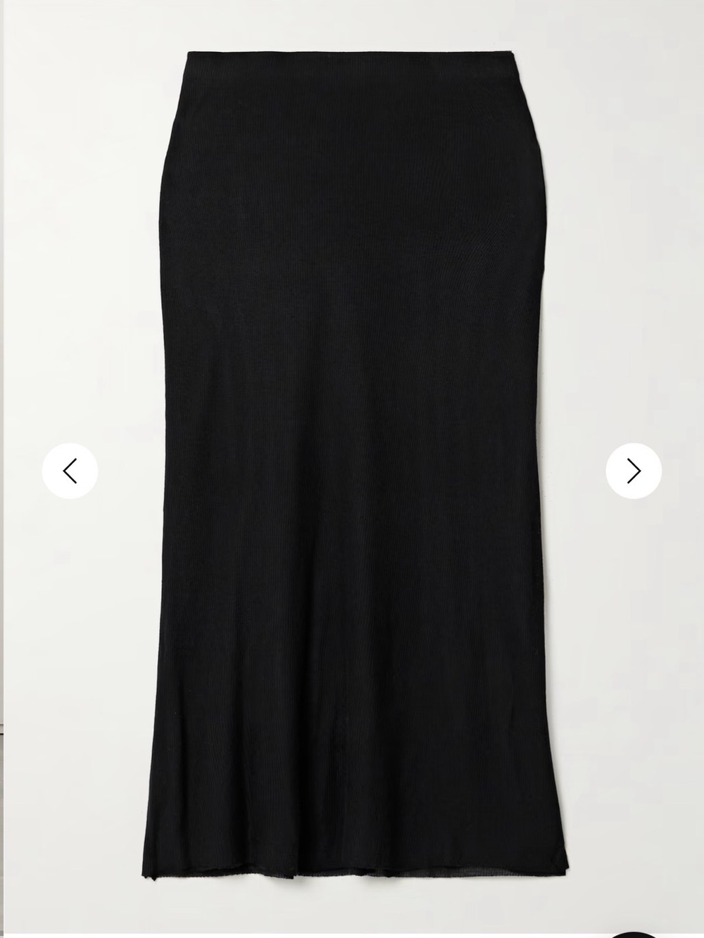 KHAITE Black Midi Skirt “Leema” - L